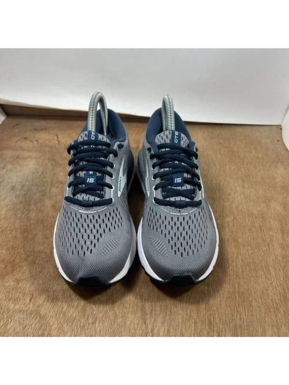 Brooks Addiction GTS 15 Women's Size 8 D Wide Grey Blue Running Shoes